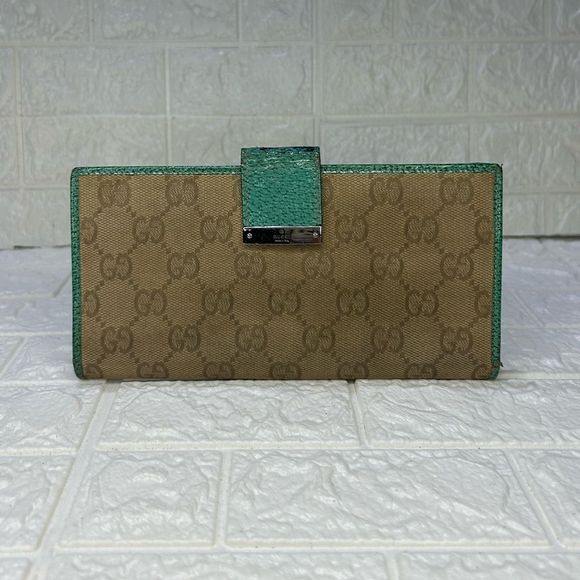 GUCCIβBeige/ebony GG Supreme VINTAGE WALLET - Picture 2 of 16